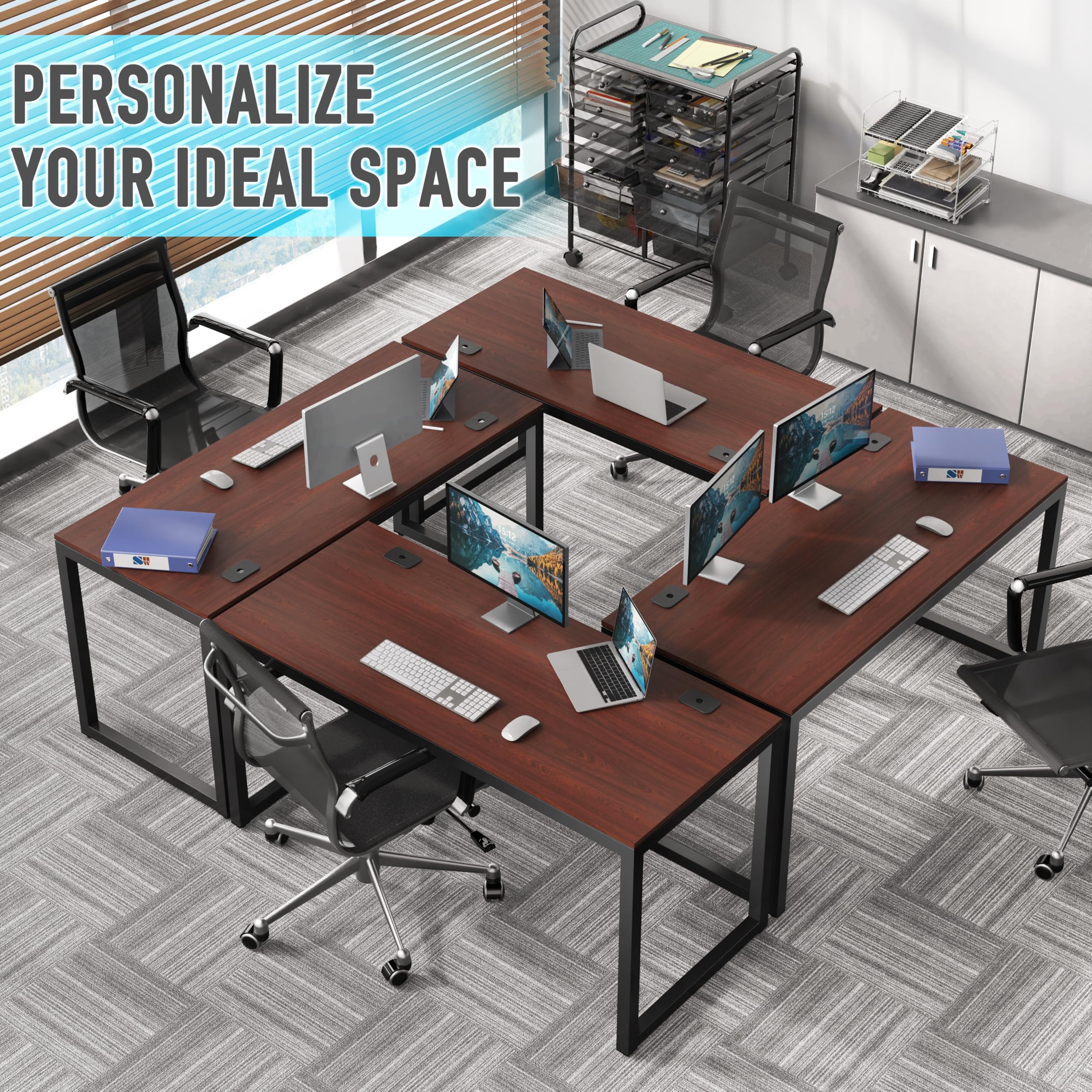 Amazon.com: SHW 55-Inch Commercial-Grade Office Computer Desk